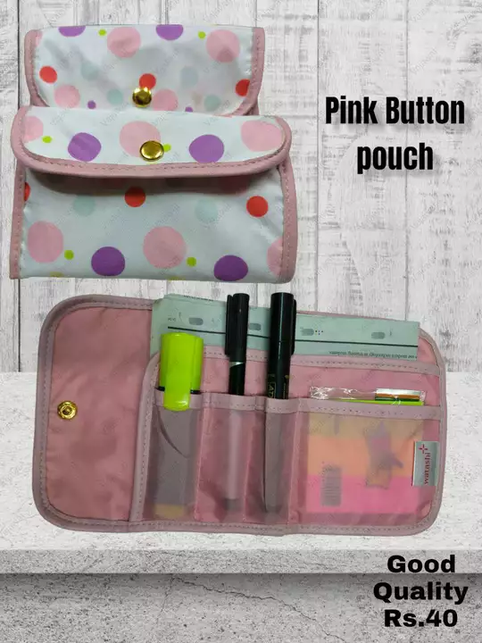Pink button pouch  uploaded by Sha kantilal jayantilal on 8/4/2022