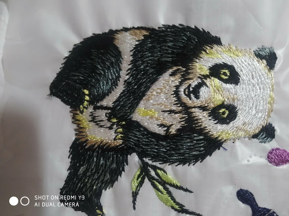 Embroidered panda uploaded by business on 8/4/2022