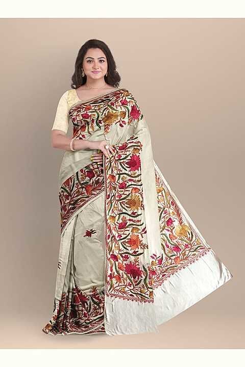 Georgette ari work saree uploaded by business on 11/21/2020