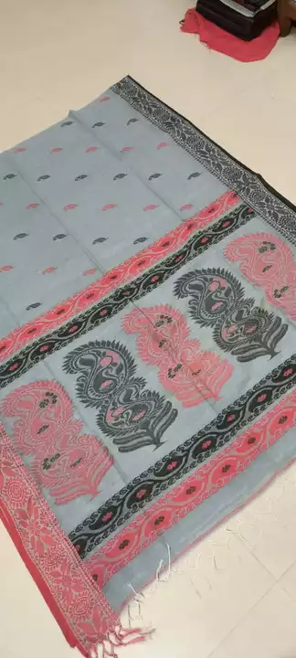 Pure khadi cotton handloom saree with BP  uploaded by business on 8/4/2022