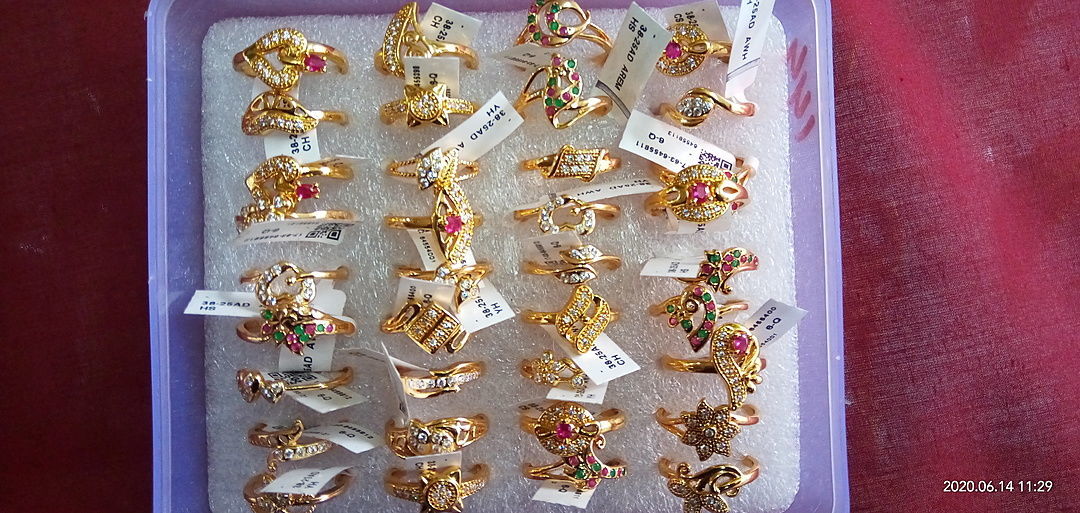 Ladies ring uploaded by Baba jewellery 1gram gold on 6/22/2020