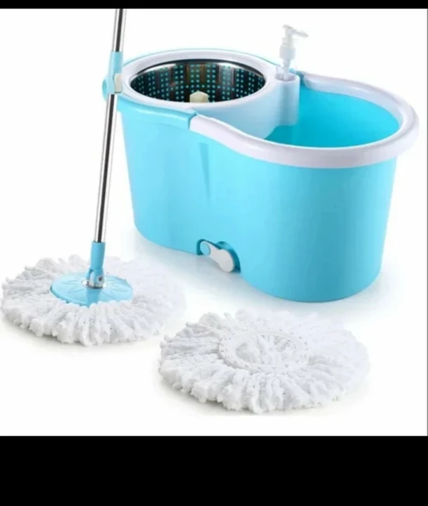 STEEL SPINNER BUCKET MOP 360 DEGREE SELF SPIN WRINGING WITH 2 ABSORBERS FOR HOME AND OFFICE uploaded by H&K INTERNATIONAL on 8/4/2022