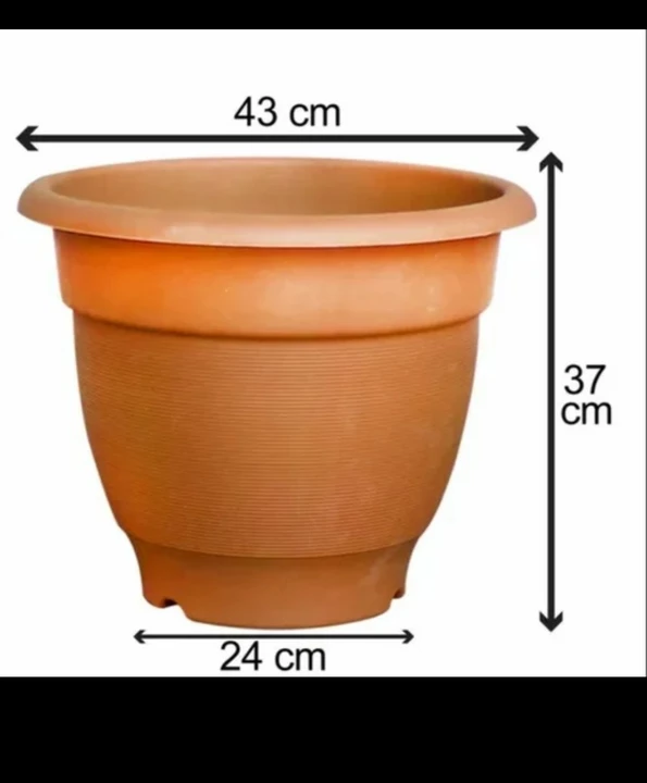 GARDEN HEAVY PLASTIC PLANTER POT GAMLA 17X14 INCH COLOR MAY VARY (1PC) uploaded by H&K INTERNATIONAL on 8/4/2022