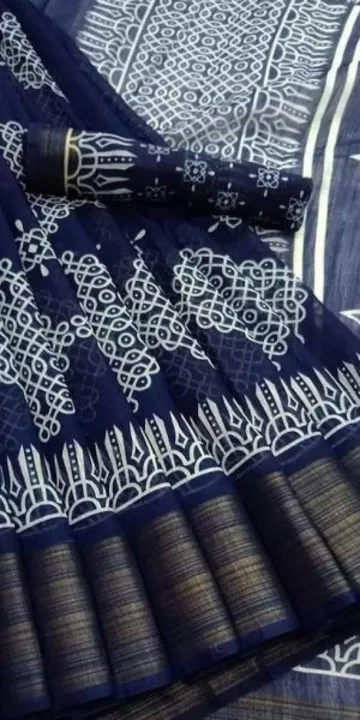 Linen cotton sarees uploaded by business on 8/4/2022