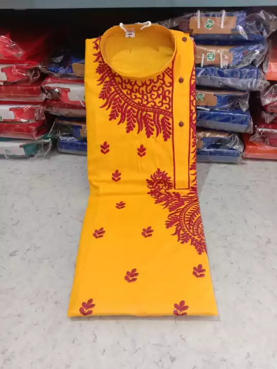 Post image Embroidery Work Cotton PanjabiSize 38 to 44 AvailableWholesale &amp; Reselling Accepted Here
