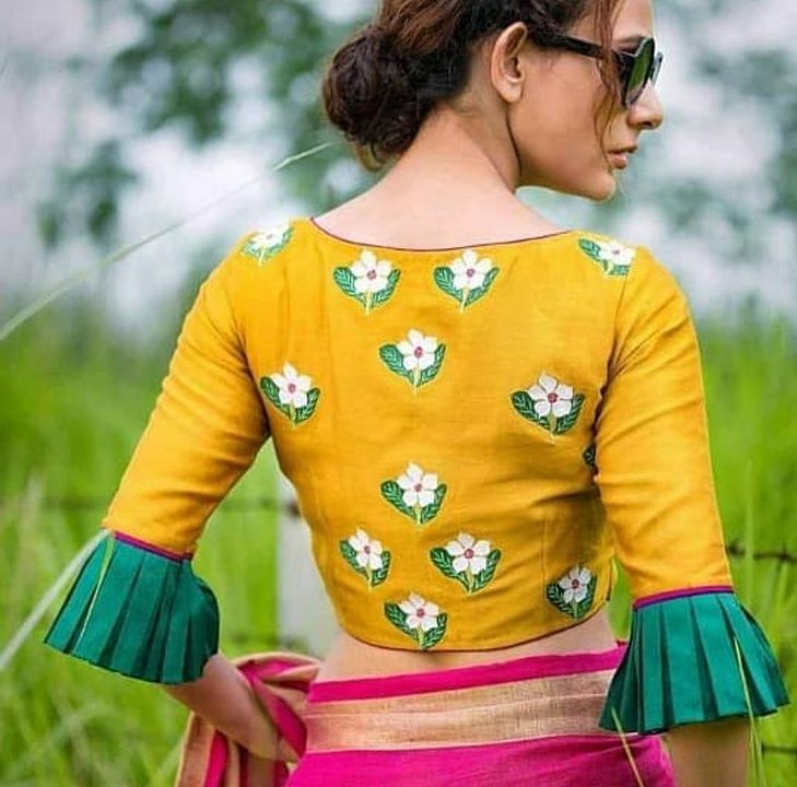 Raw silk embroidery blouse  uploaded by NIRVANA FASHION on 11/21/2020