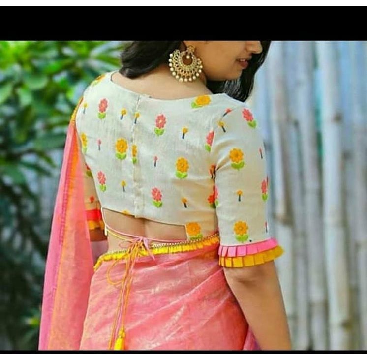Raw silk embroidery blouse uploaded by NIRVANA FASHION on 11/21/2020