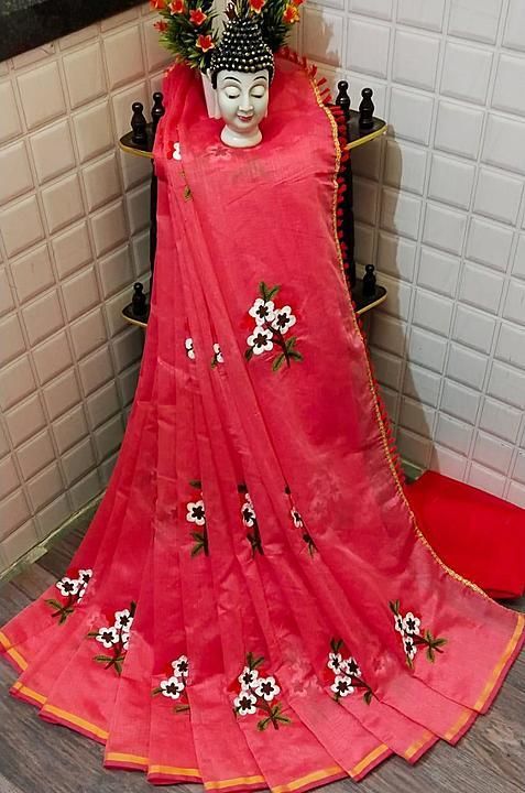 *SUPEREB SAREE COLLETION *

CHANDERI SILK WITH EMBROIDERY DESIGN WORk

*BLOUSE:BANGLORI SILk uploaded by business on 11/21/2020