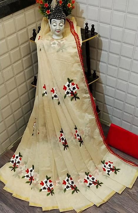 *SUPEREB SAREE COLLETION *

CHANDERI SILK WITH EMBROIDERY DESIGN WORk

*BLOUSE:BANGLORI SILk uploaded by business on 11/21/2020
