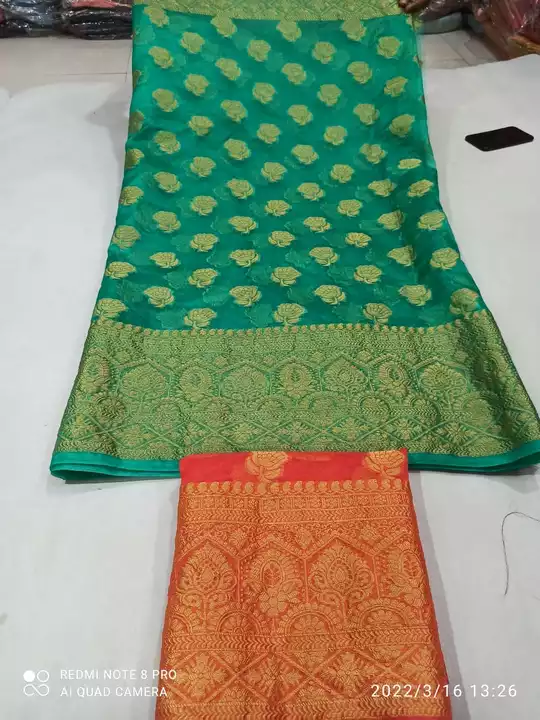 Post image 🥳pure Organza Fabric Saree 🥻
💃🏻 😎 Acid Colour Matching Chart 😍
🥳 Specialy Jaipur Hand Dye 
💃🏻 New fancy meenakari jari viving all over saree 🥻as shown in Pic
🥳 Contrast Colour heavy jari Matching Blouse 👚
*💃🏻price-999Freeshipping
*💃🏻 BE AWARE OF REPLICA AND DUPLICATE PRODUCTS FORWARD WITH ORIGINAL PHOTO*