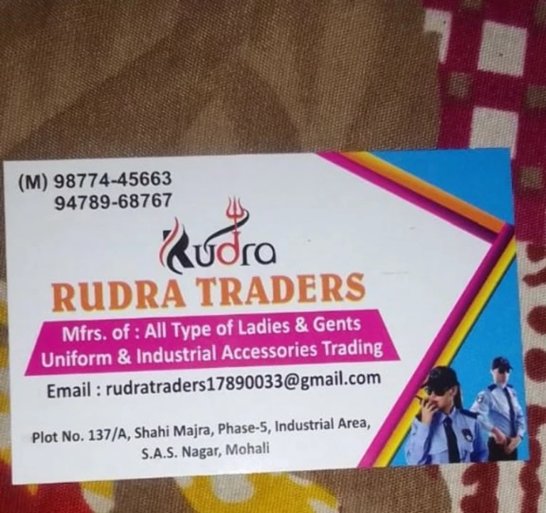 Visiting card store images of Rudra Traders