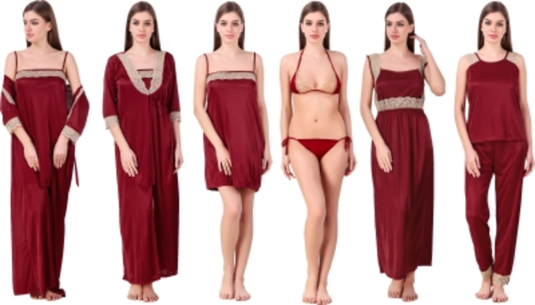 LEZAIRA Women Nighty Set

Color: Beige, Mehroon, Purple

Size: XS, S, M, L

Type: Nighty Set

Patter uploaded by Fashion India on 8/5/2022