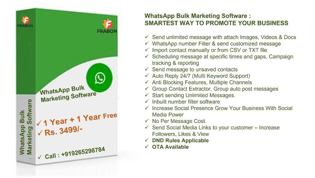 WhatsApp Bulk Messaging Software uploaded by FRABON INDIA TECH SOLUTIONS on 8/5/2022