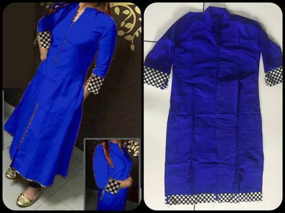 Post image Selfie Expert Kurti 
Fabric : Tapeta silk whith cotton print 
Full Stitched Readymade
Size : L-40, XL-42, XXL 44
Length : 46+"inches
Neckline :Stand Collar
Sleeves : 3/4 thSleeves
Rate -150+ $