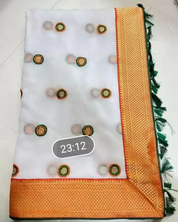 WHITE 15 AUGUST SPECIAL SAREES uploaded by SUNDHA SAREES on 8/5/2022