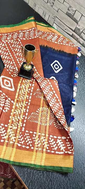 Aart Linen batik print sarees uploaded by business on 11/22/2020