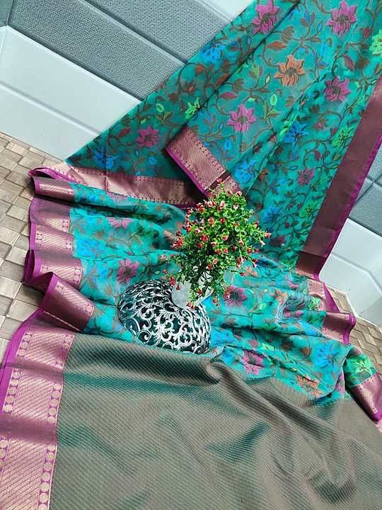 Post image Hey! Checkout my new collection called Saree Banarasi Musline Kora Silk.