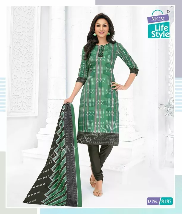 Life style cotton dress material with cotton dupatta  uploaded by Fatima collection on 8/5/2022