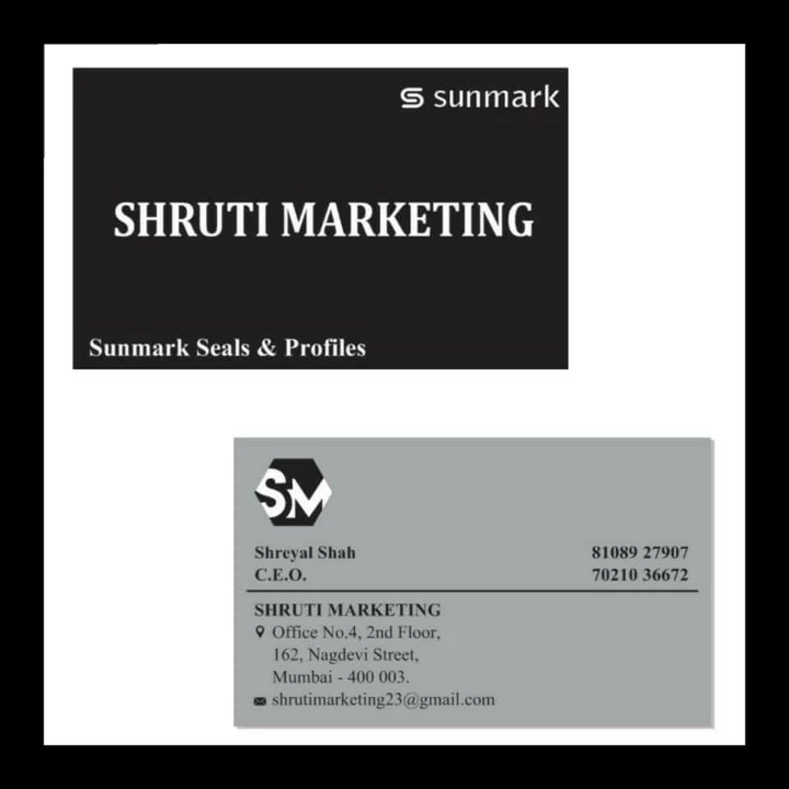 Visiting card store images of Shruti Marketing
