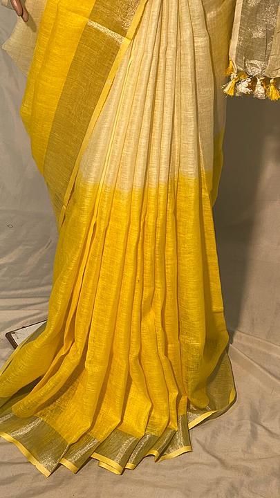 Pure linen saree uploaded by business on 11/22/2020