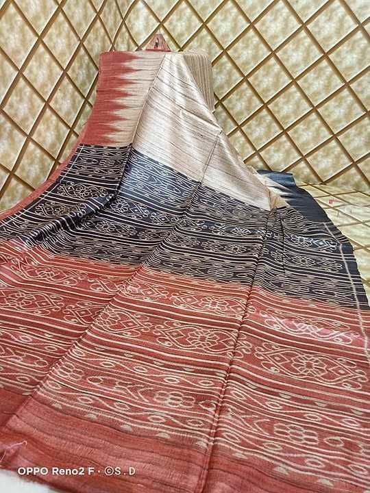 👆👆👆👆👆👆👆
Fabric - Tassar ghiccha madhubani  print saree uploaded by business on 11/22/2020