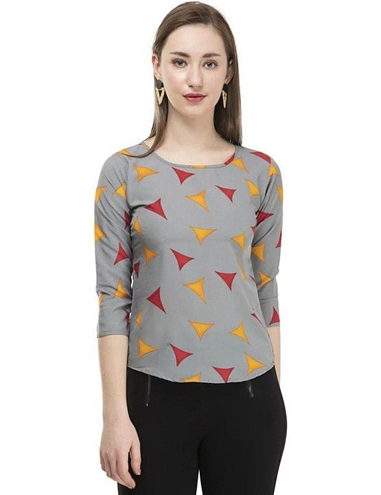 Grey Printed Top uploaded by business on 11/22/2020