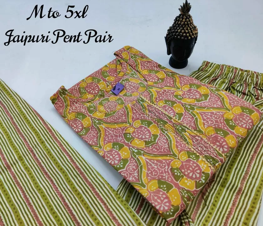 Krishna 

*New Arrivals - 💃🏻*

🎗️Fabric :- *Cotton Pent Pairs uploaded by JR Collection on 8/6/2022