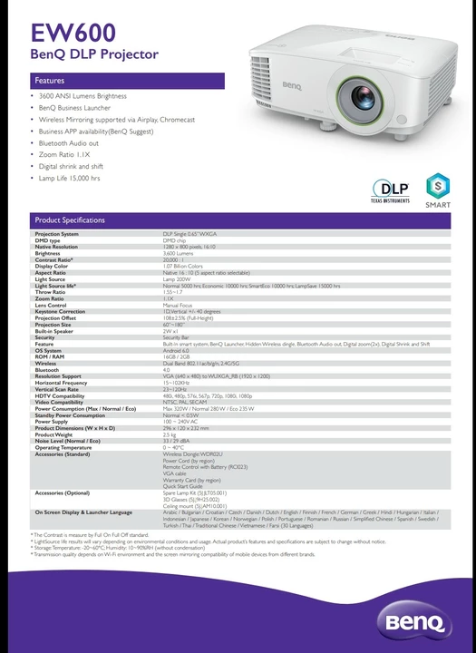 EW600 Projector  uploaded by ELROI TECHNOLOGIES on 8/6/2022
