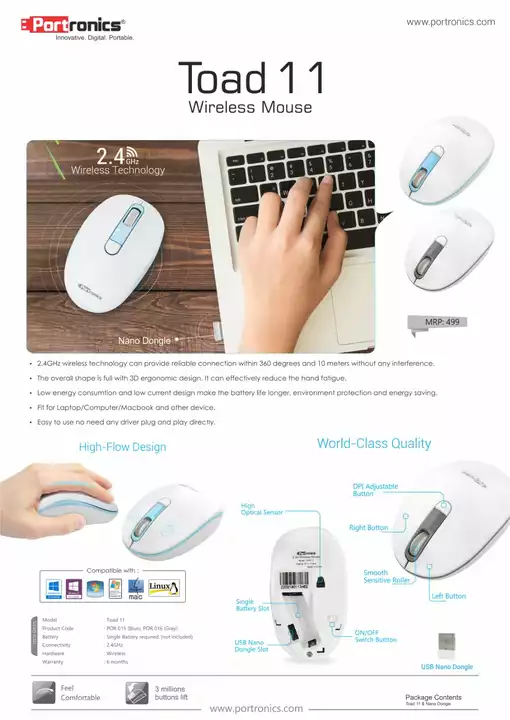 Toad 11 Wireless Mouse  uploaded by Subh Sandesh Infotech Pvt Ltd on 8/6/2022