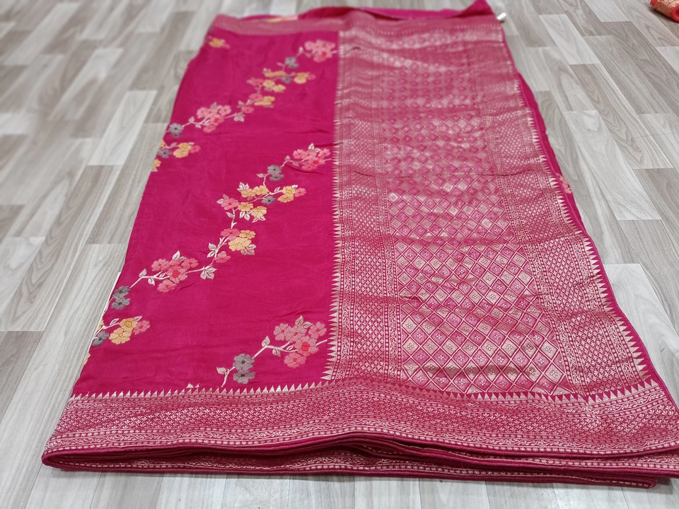 Pure dola silk saree uploaded by Jai designer on 8/6/2022