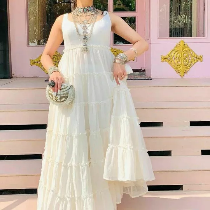 Post image Beautiful off white gown so if you want to purchase this beautiful gown so you can drop a message thank you
