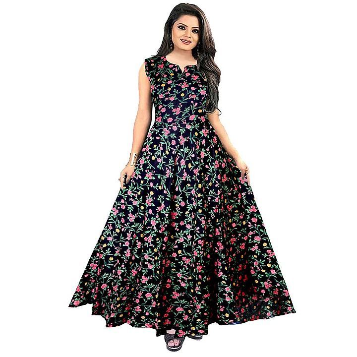 Rayon gown Long Dress uploaded by business on 11/22/2020