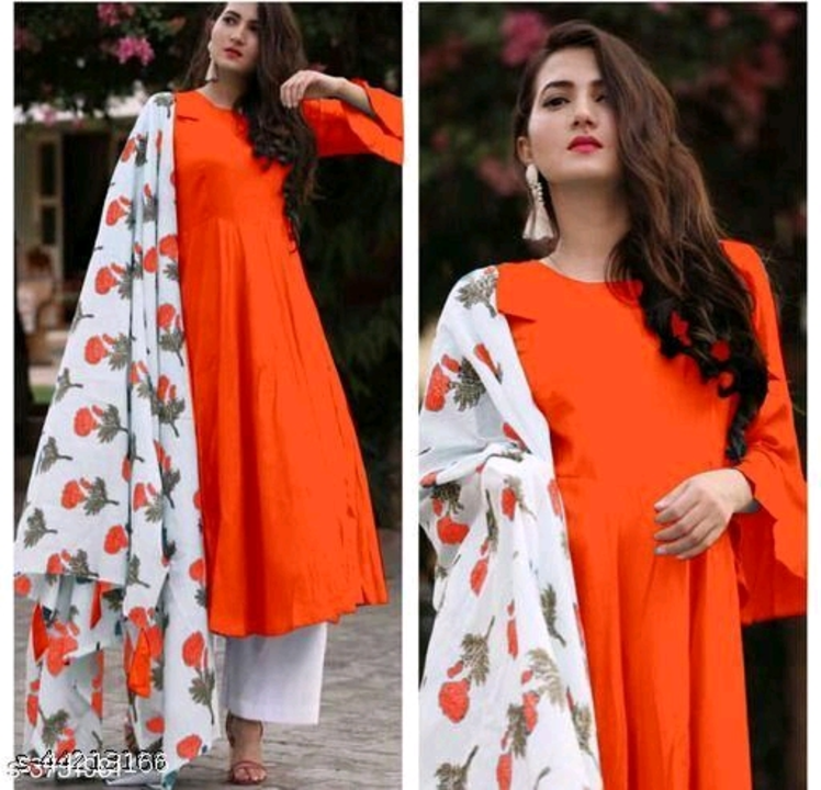 Post image Catalog Name:*Aagam Voguish Women Kurta Sets*Kurta Fabric: RayonBottomwear Fabric: RayonFabric: RayonSleeve Length: Three-Quarter SleevesSet Type: Kurta With Dupatta And BottomwearBottom Type: PalazzosPattern: SolidNet Quantity (N): SingleSizes: S (Bust Size: 36 in, Shoulder Size: 14.5 in, Kurta Waist Size: 36 in, Kurta Hip Size: 38 in, Bottom Waist Size: 38 in, Bottom Hip Size: 38 in, Bottom Length Size: 40 in, Duppatta Length Size: 2.5 in) M (Bust Size: 38 in, Shoulder Size: 15 in, Kurta Waist Size: 38 in, Kurta Hip Size: 40 in, Bottom Waist Size: 38 in, Bottom Hip Size: 40 in, Bottom Length Size: 40 in, Duppatta Length Size: 2.5 in) L (Bust Size: 40 in, Shoulder Size: 15.5 in, Kurta Waist Size: 40 in, Kurta Hip Size: 42 in, Bottom Waist Size: 40 in, Bottom Hip Size: 42 in, Bottom Length Size: 40 in, Duppatta Length Size: 2.5 in) XL (Bust Size: 42 in, Shoulder Size: 16 in, Kurta Waist Size: 42 in, Kurta Hip Size: 44 in, Bottom Waist Size: 40 in, Bottom Hip Size: 44 in, Bottom Length Size: 40 in, Duppatta Length Size: 2.5 in) XXL (Bust Size: 44 in, Shoulder Size: 16.5 in, Kurta Waist Size: 44 in, Kurta Hip Size: 46 in, Bottom Waist Size: 42 in, Bottom Hip Size: 46 in, Bottom Length Size: 40 in, Duppatta Length Size: 2.5 in) XXXL (Bust Size: 46 in, Shoulder Size: 17 in, Kurta Waist Size: 46 in, Kurta Hip Size: 48 in, Bottom Waist Size: 44 in, Bottom Hip Size: 46 in, Bottom Length Size: 40 in, Duppatta Length Size: 2.5 in) Dispatch: 2 Days
*Proof of Safe Delivery! Click to know on Safety Standards of Delivery Partners- https://ltl.sh/y_nZrAV3