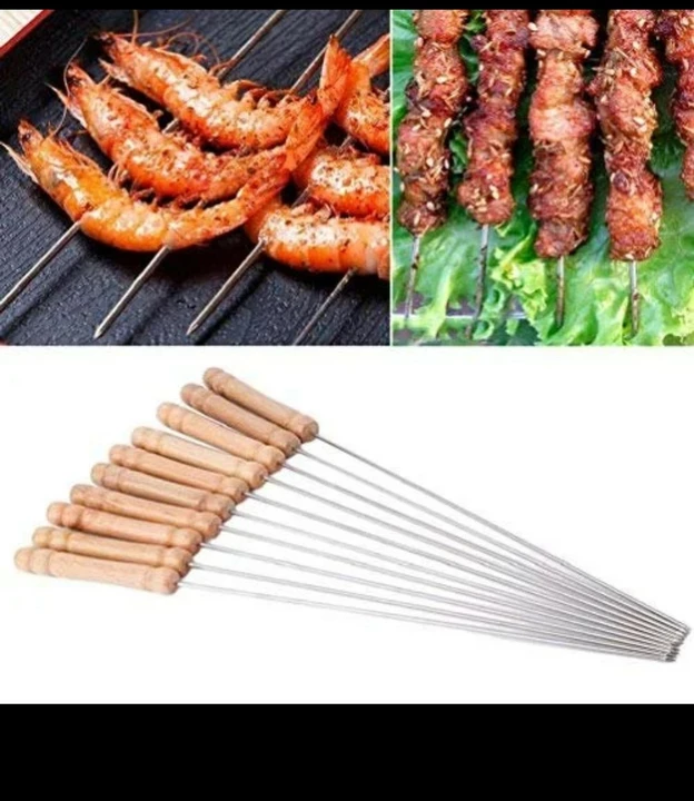 BBQ TANDOOR SKEWERS GRILL STICKS FOR BARBECUE (PACK OF 12) uploaded by H&K INTERNATIONAL on 8/6/2022