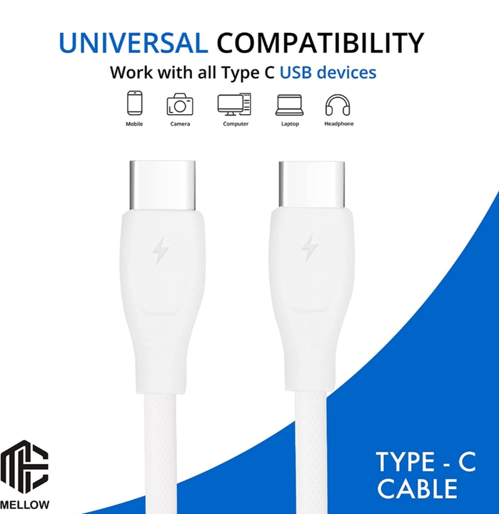 Type c to type c 3amp 1 meter charging cable. uploaded by Mellow Products on 8/7/2022