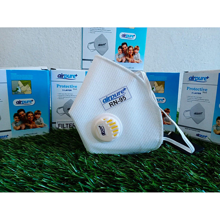 AIRPURE+ WHITE COLOUR RN95 MASK WITH RECEPIRATOR uploaded by TAJ SHOPPING on 6/22/2020