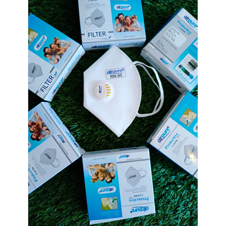 AIRPURE+ WHITE COLOUR RN95 MASK WITH RECEPIRATOR uploaded by TAJ SHOPPING on 6/22/2020