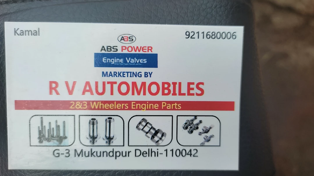 Visiting card store images of Abs power engine valves