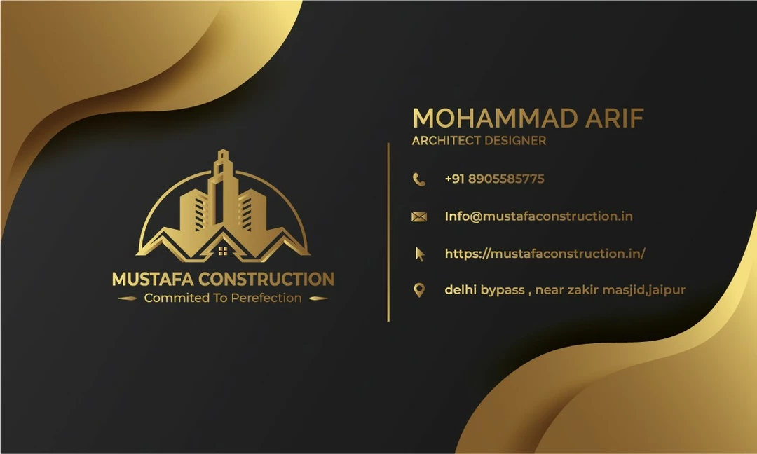 Visiting card store images of Mustafa Consultants
