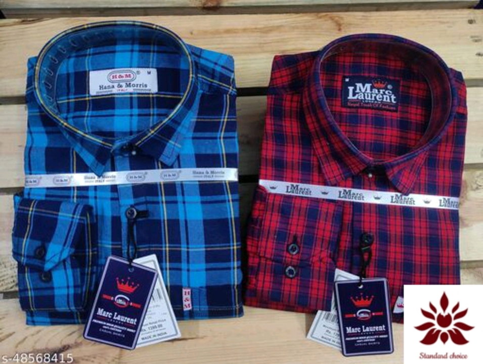 Post image Combo Cotton check shirt for Men, Single pocket, Full sleeves (Pack of 2)Name: Combo Cotton check shirt for Men, Single pocket, Full sleeves (Pack of 2)Fabric: CottonSleeve Length: Long SleevesPattern: CheckedNet Quantity (N): 2Sizes:M (Chest Size: 41 in, Length Size: 29 in) L (Chest Size: 44 in, Length Size: 30 in) XL (Chest Size: 46 in, Length Size: 31 in) XXL (Chest Size: 49 in, Length Size: 32 in) 
Original Branded Cotton Check shirt, Full sleeves, Single Pocket, comfortable fabric, full colour guarantee @ Factory price.Country of Origin: India