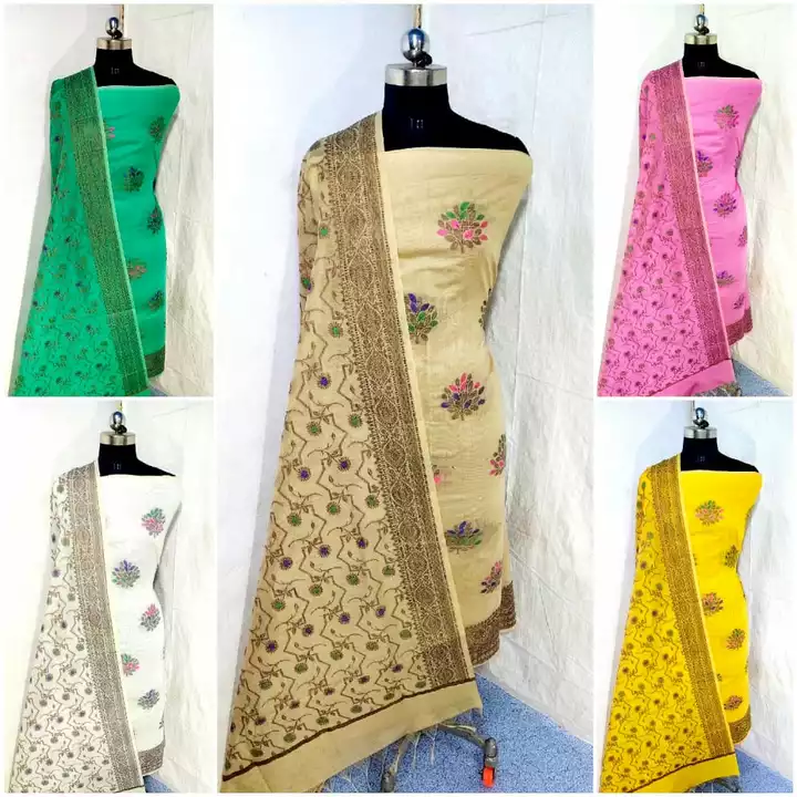 Cotton Banarasi suit uploaded by Fancy silk saree & dress material on 8/7/2022