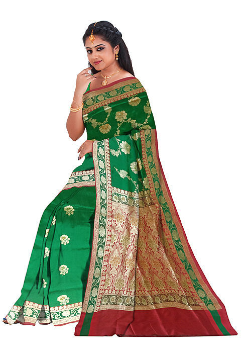 Fancy Banarasi Handloom Pure Katan Silk Jari Work with Blouse uploaded by business on 11/22/2020