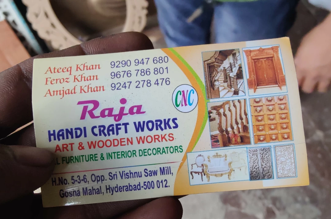 Visiting card store images of Raja Handicraft