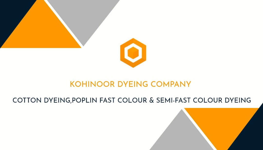 Visiting card store images of Kohinoor Dyeing Company