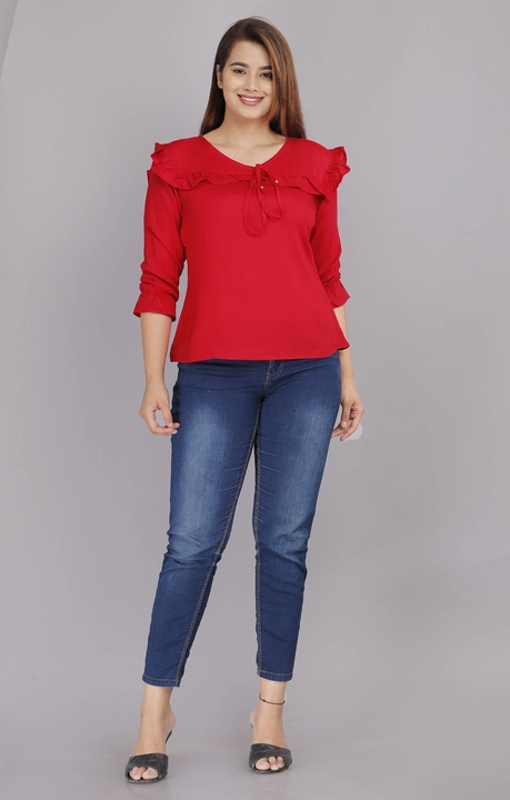 Red top uploaded by Shree shyam fashion on 8/8/2022