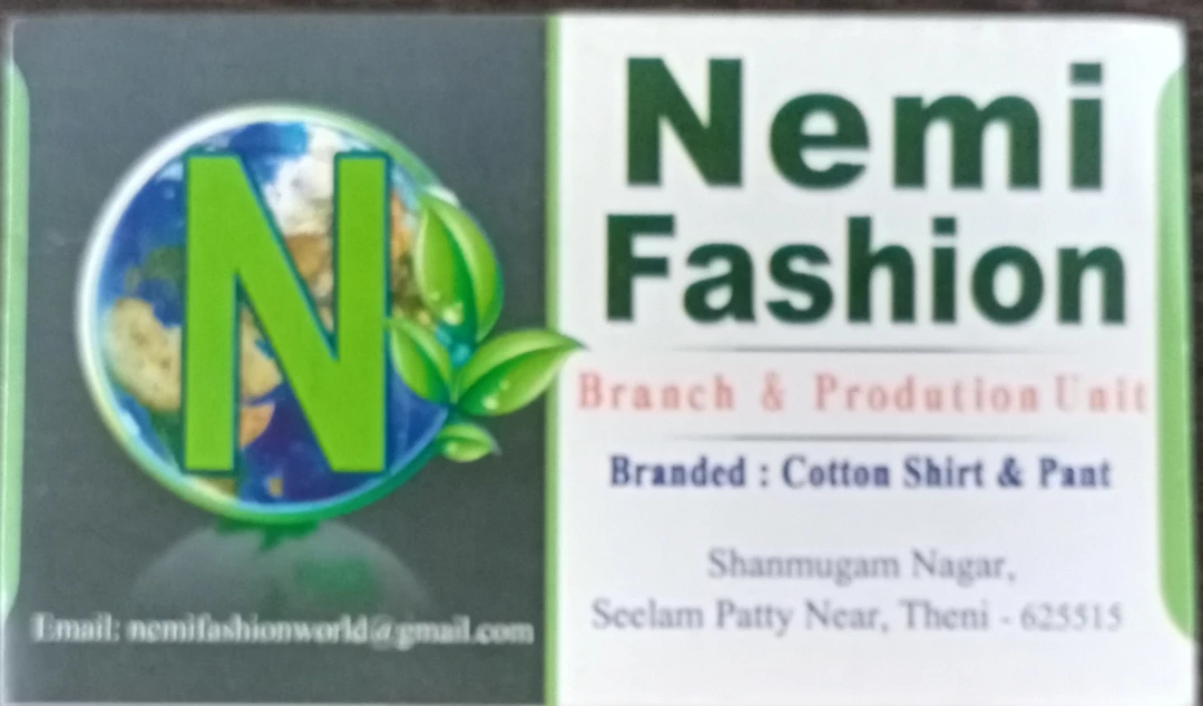 Visiting card store images of Nemi Fashion