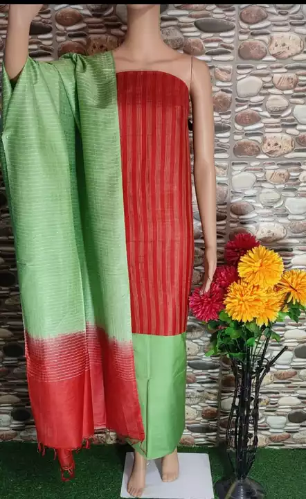 Katan silk suit fab uploaded by Shahrukh Handloom on 8/8/2022
