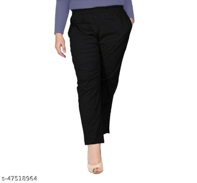 Stretchable plus big size trouser for women/Girls uploaded by Jai shree shyam creation  on 8/8/2022