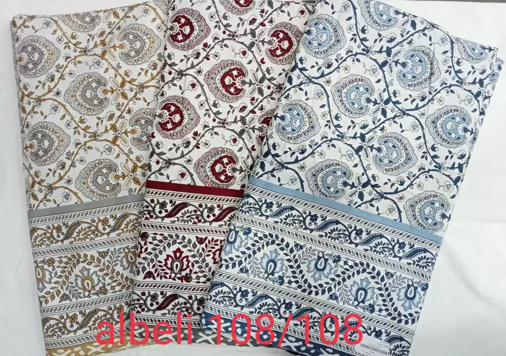 HAND BLOCK ALBALI PURE COTTON SUPER KING SIZE BEDSHEET. uploaded by business on 8/8/2022
