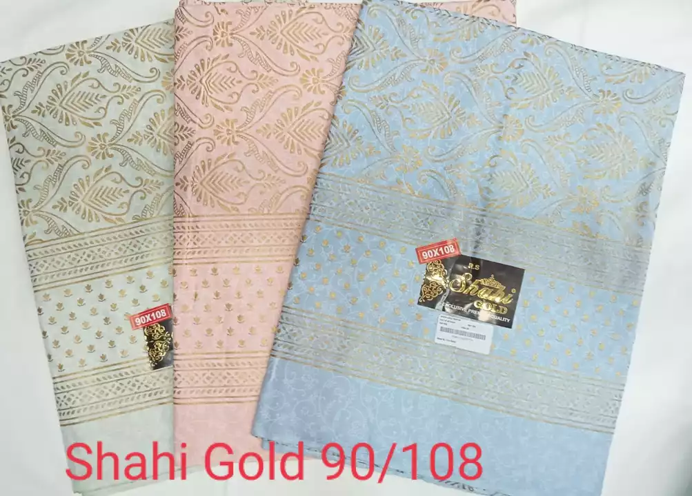 SHAHI GOLD PURE COTTON KING SIZE BEDSHEET. uploaded by BEDCOOUTURE@ on 8/8/2022